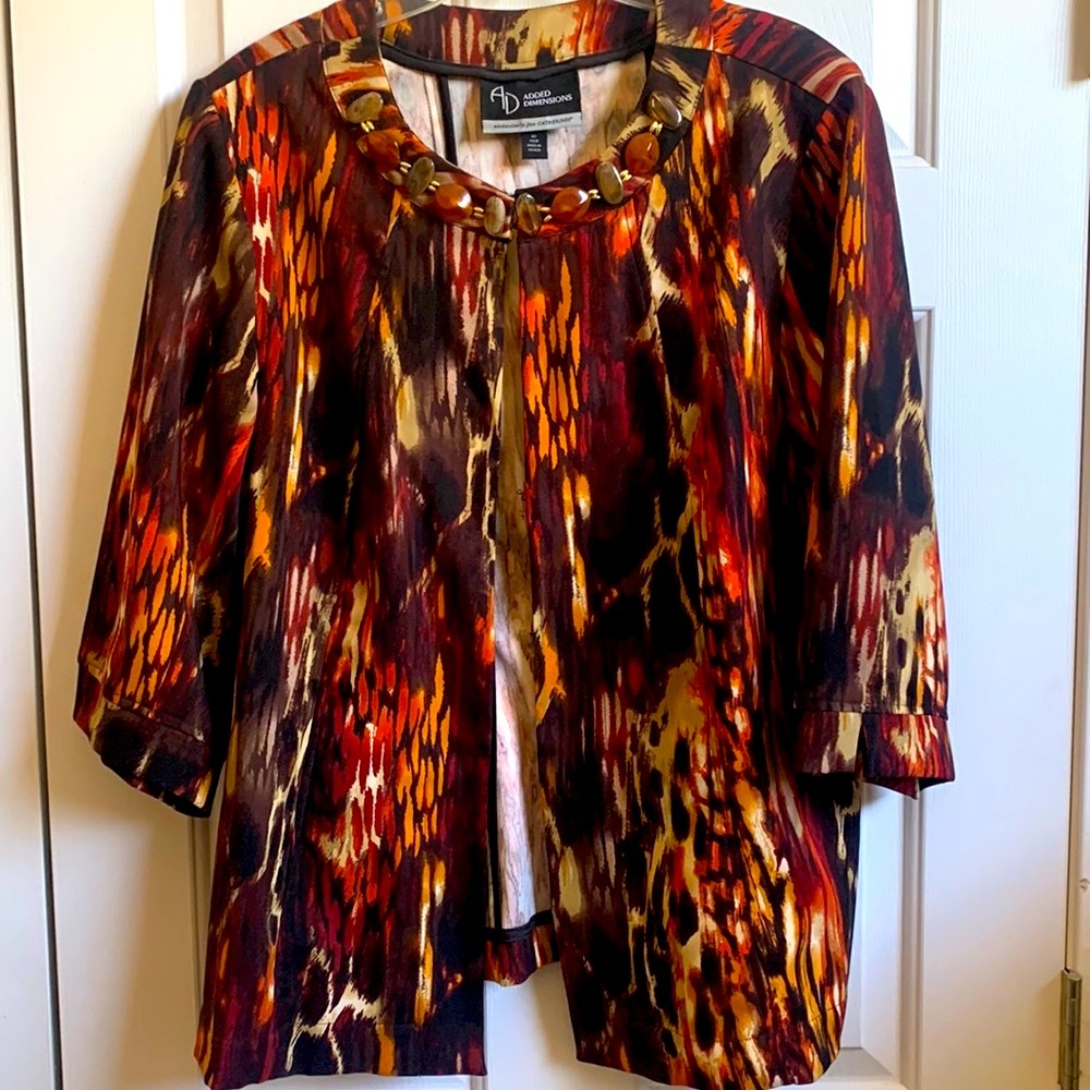 Multicolor beautiful 3/4 sleeve jacket
